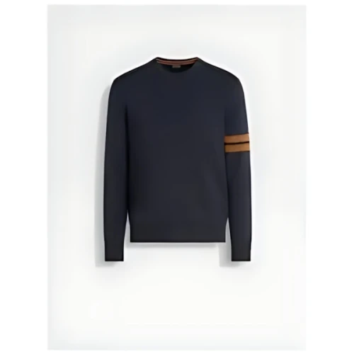 ZEGNA ネイビーブルー High Performance™ ウール クルーネック