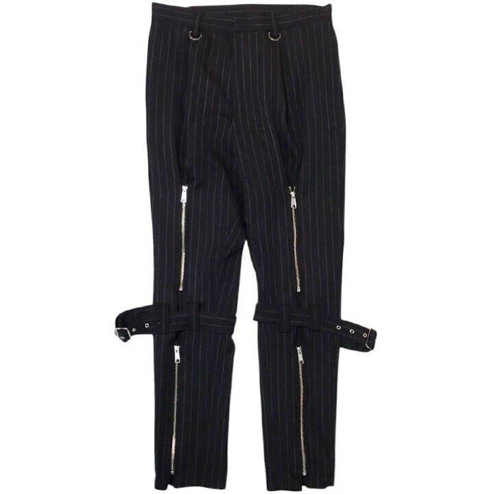 el conductorH WOOL FRONT ZIP BONDAGE TROUSERS