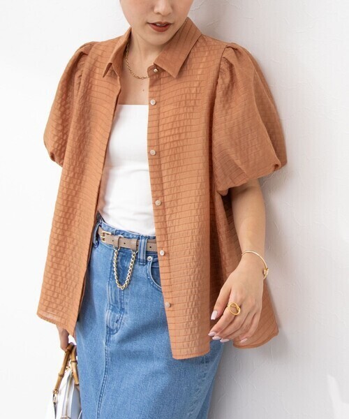 NOLLEY'S Sophi シアーボーダーシャツブラウス