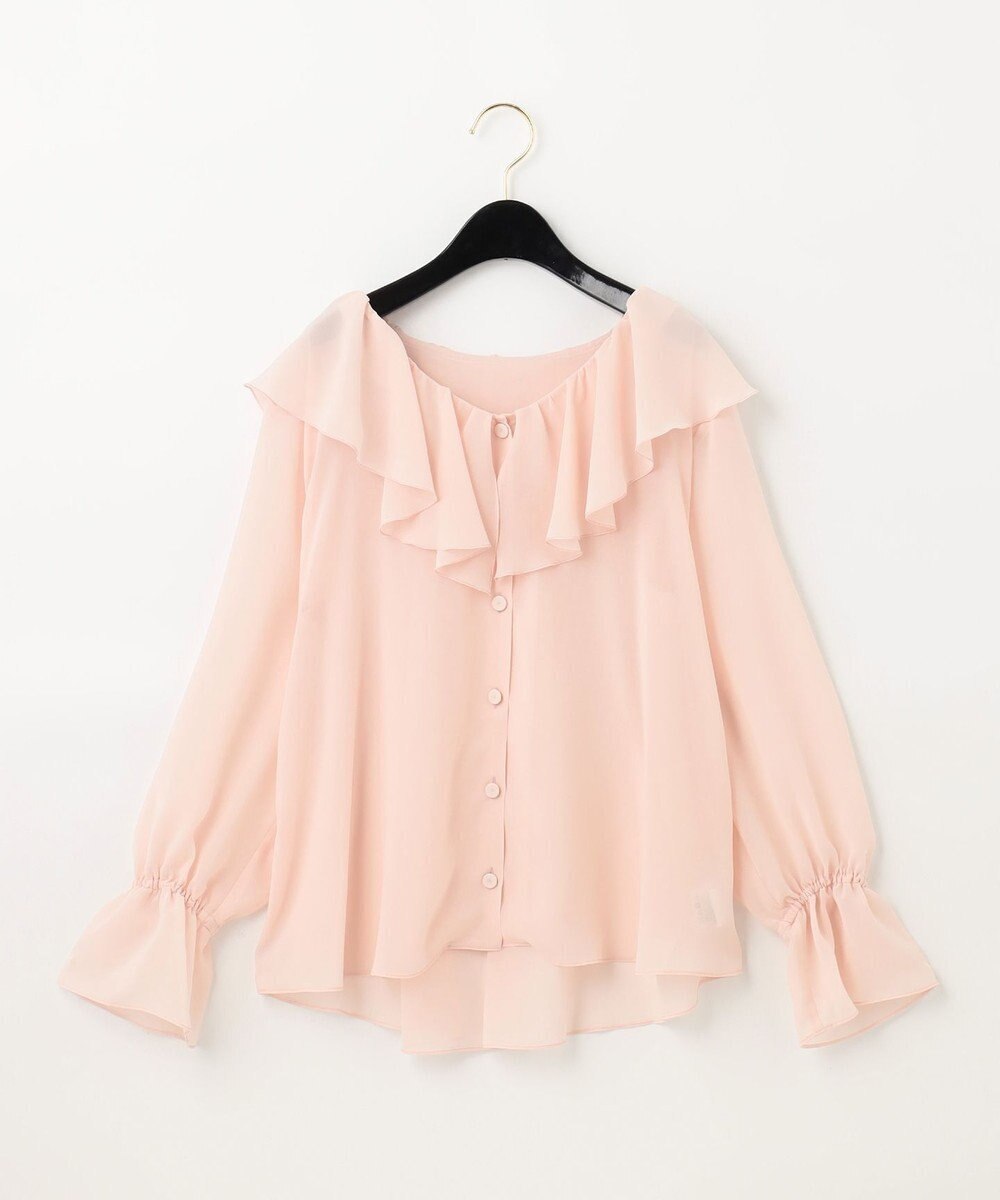 GRACE CONTINENTAL ストール付シフォンブラウス