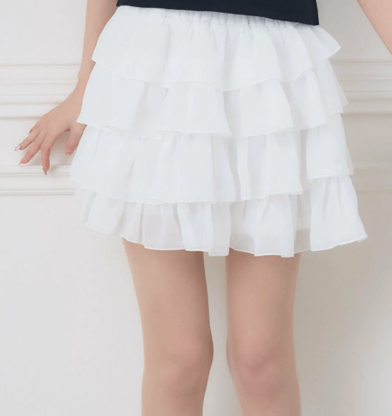 RETRO GIRL シフォンティアードミニSK