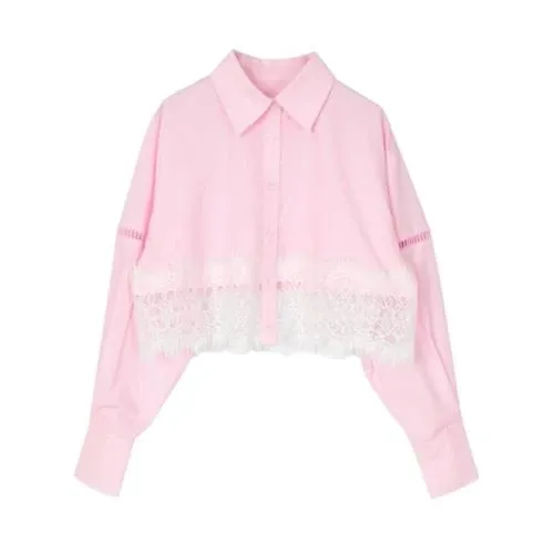 miette ヘムレースクロップドシャツ