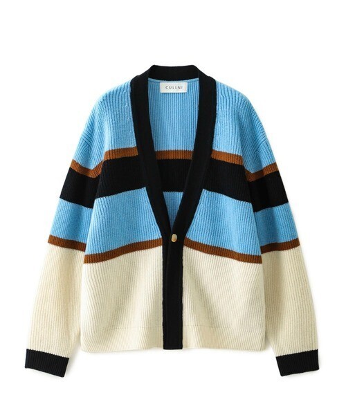 CULLNI EX.COLOR BORDER CARDIGAN