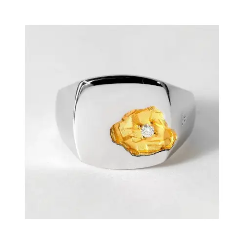 TOM WOOD Mined Ring Large Diamond