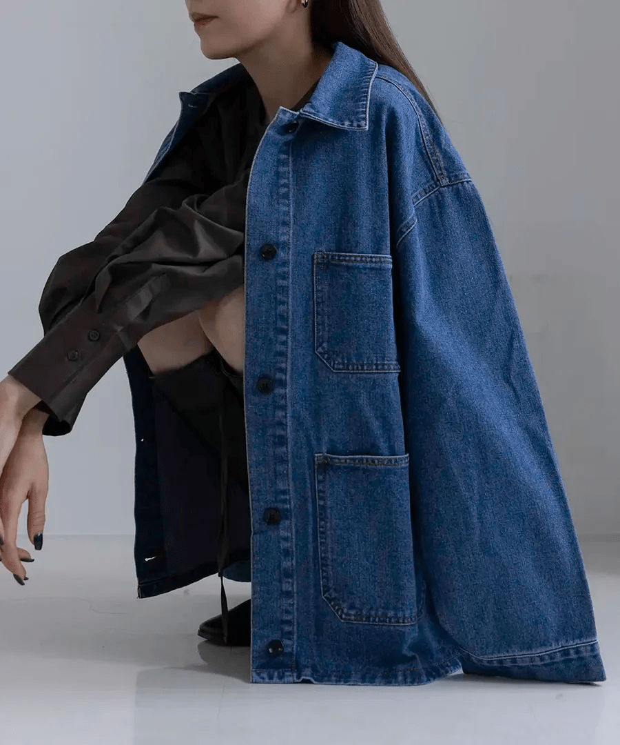 Jolie Mallette Denim Coverall Jacket
