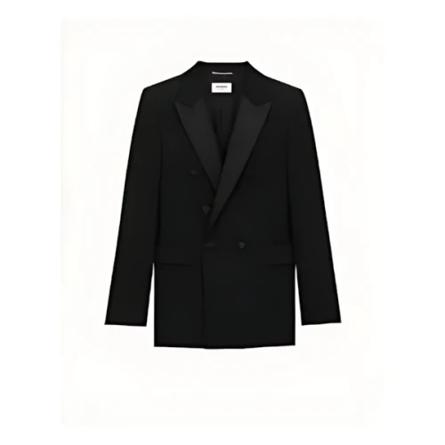 SAINT LAURENT グレインドプードル製 タキシードジャケット