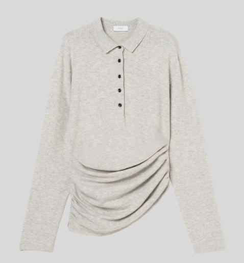 IIROT Cashmere Polo Knit_Light Gray