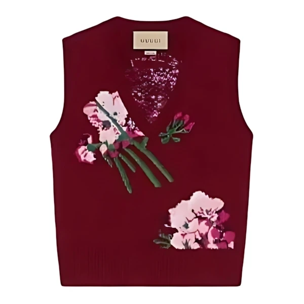 GUCCI 花柄インテルシア ウールベスト