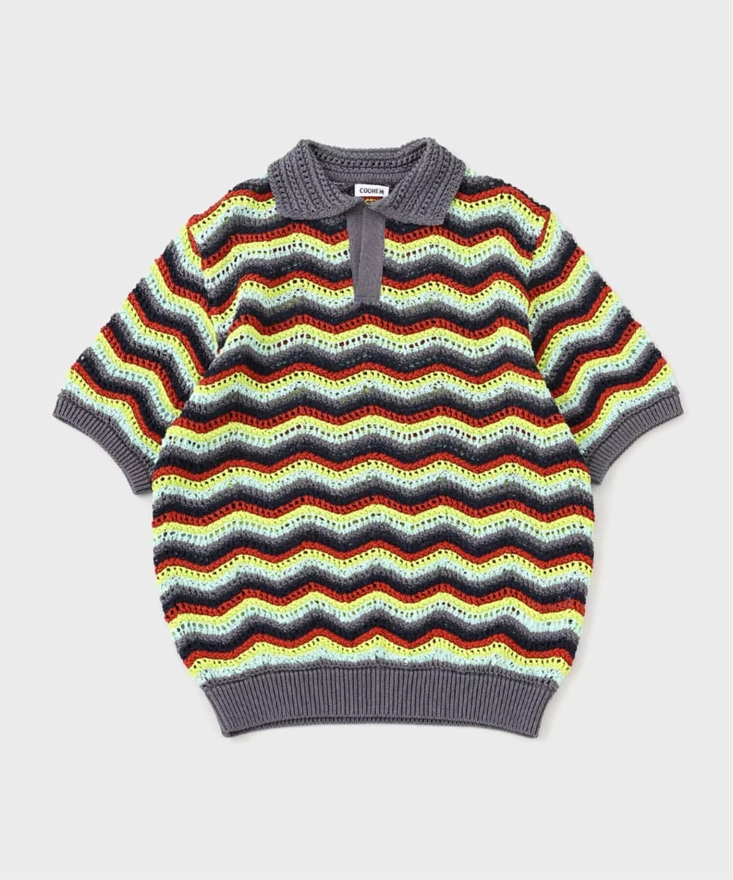 COOHEM ZIGZAG SUKASHI KNIT PULLOVER