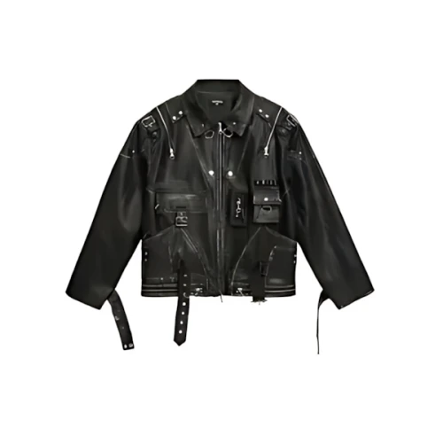 PERSONSOUL Personsoul Vintage Brush Leather Jacket