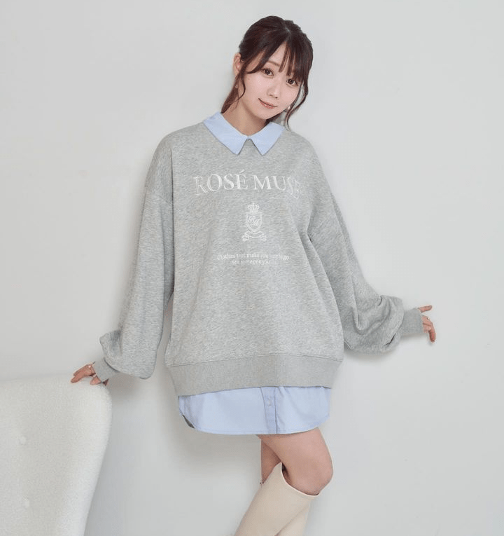 Rosé Muse Logo layered shirt sweat o/p