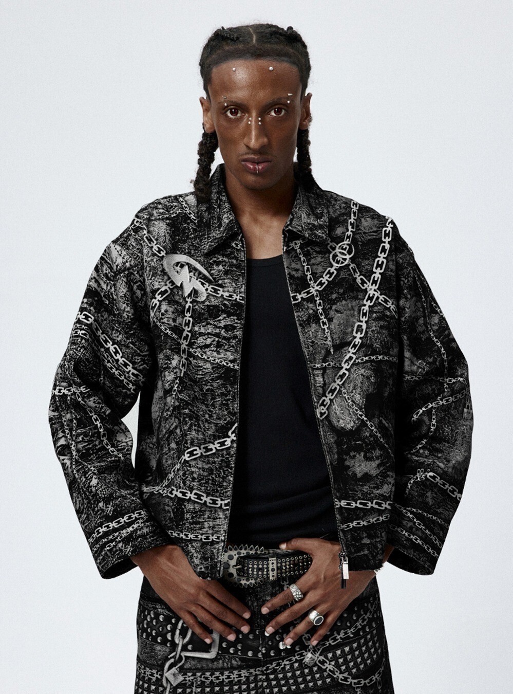 DND4DES Chain Full Print Detroit Jacket