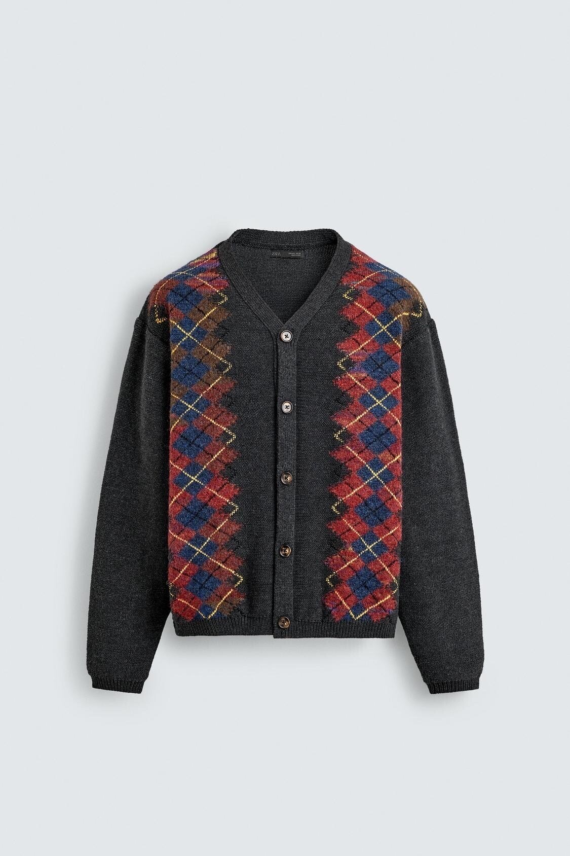 ZARA ジャカードカーディガン（菱形）