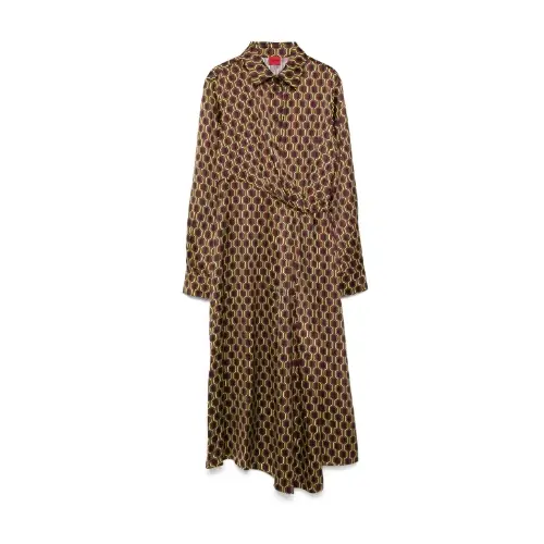 HUGO BOSS geometric-pattern midi dress