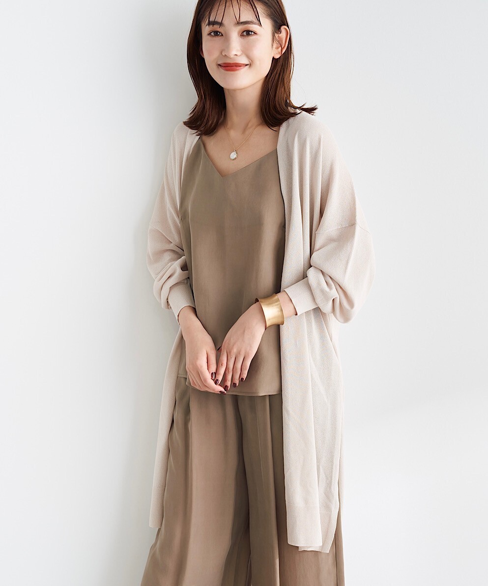 Stola. 着流しロングニットカーディガン