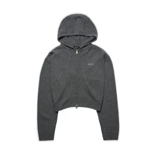FAD Knit crop hoodie zip-up