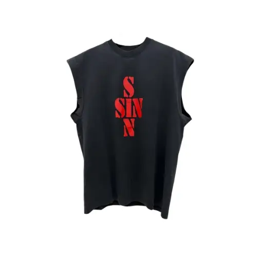 VETEMENTS SIN SLEEVELESS T-SHIRT