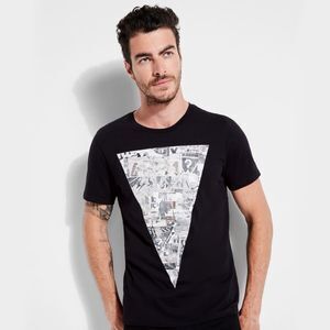 GUESS COLLAGE GRAPHIC CREWNECK TEE