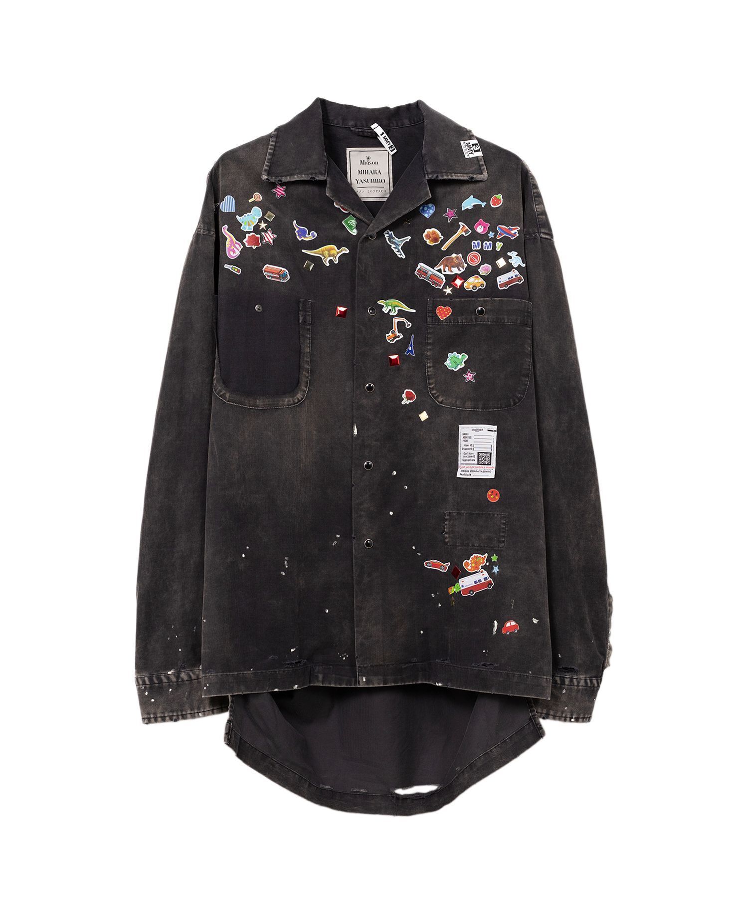 Maison MIHARA YASUHIRO LT.CORDUROY SHIRTS /w STICKER