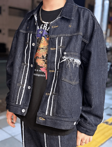 meagratia Loose twist yarn denim BL