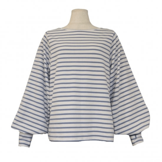 BayBee volume sleeve tops(blue border)
