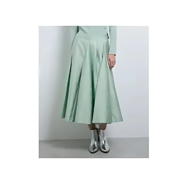 LANVIN en Bleu ETIQUEスターレットジャガードフレアスカート