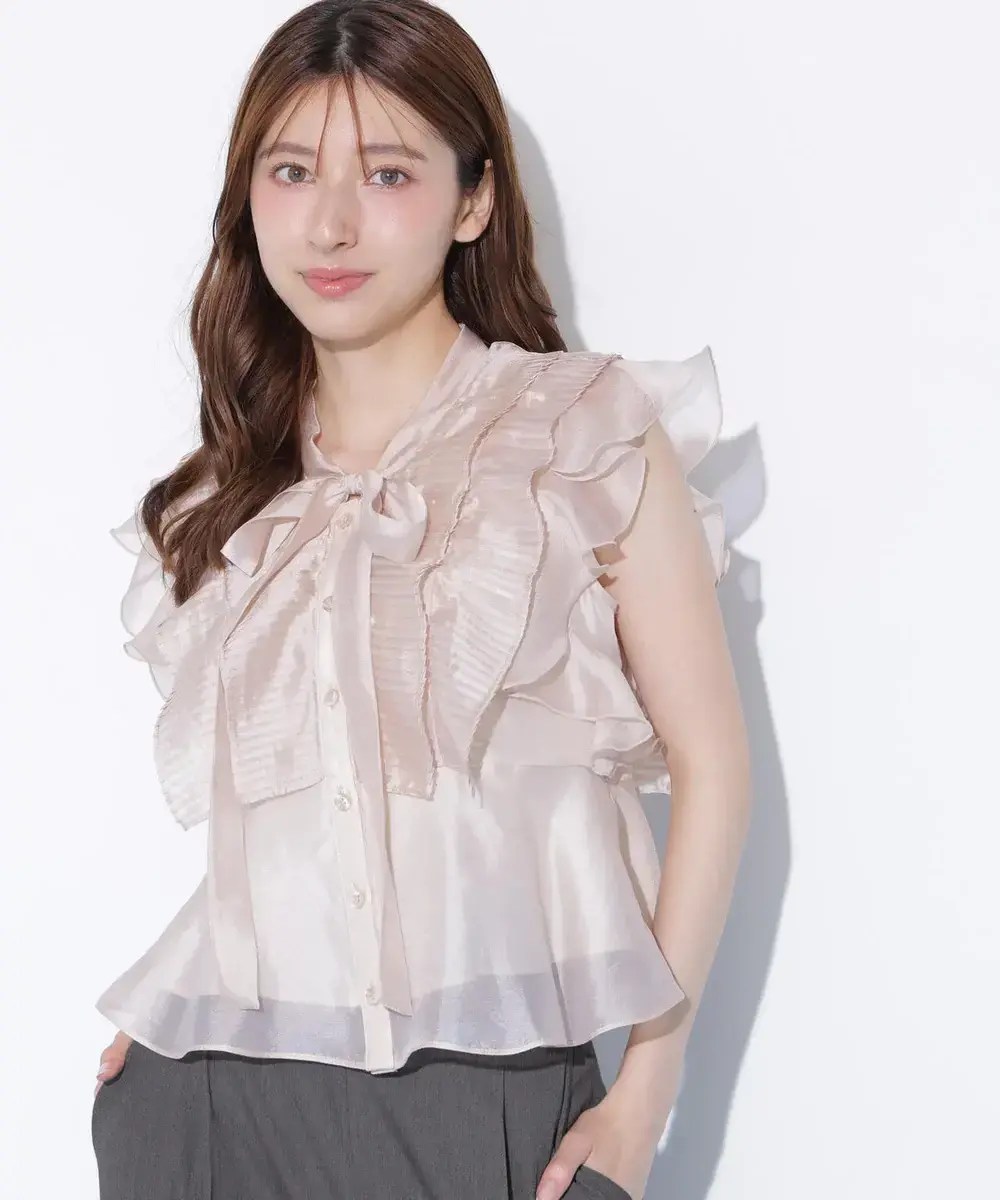 JILL by JILL STUART シアープリーツブラウス