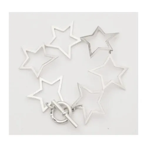 20/80 STERLING SILVER STAR CHAIN BRACELET