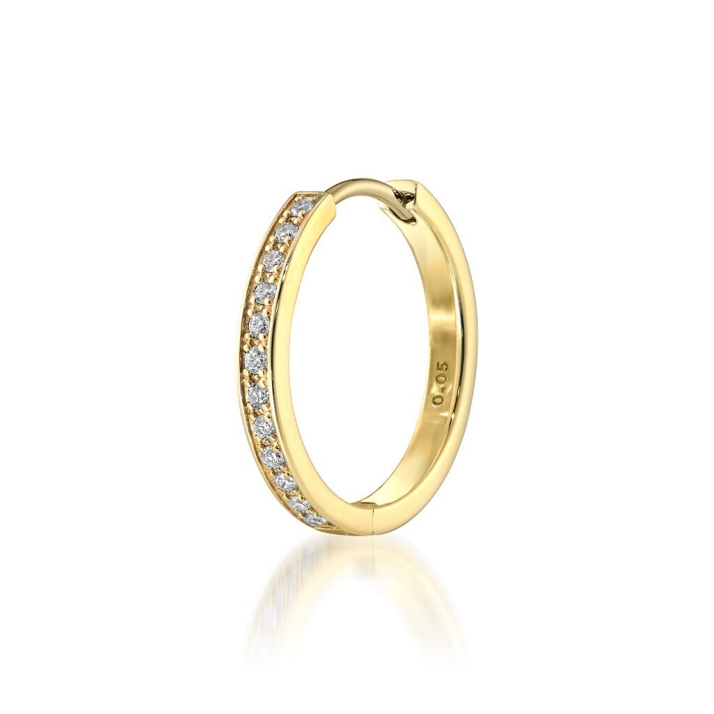 STAR JEWELRY CLICK HOOP PIERCED EARRING