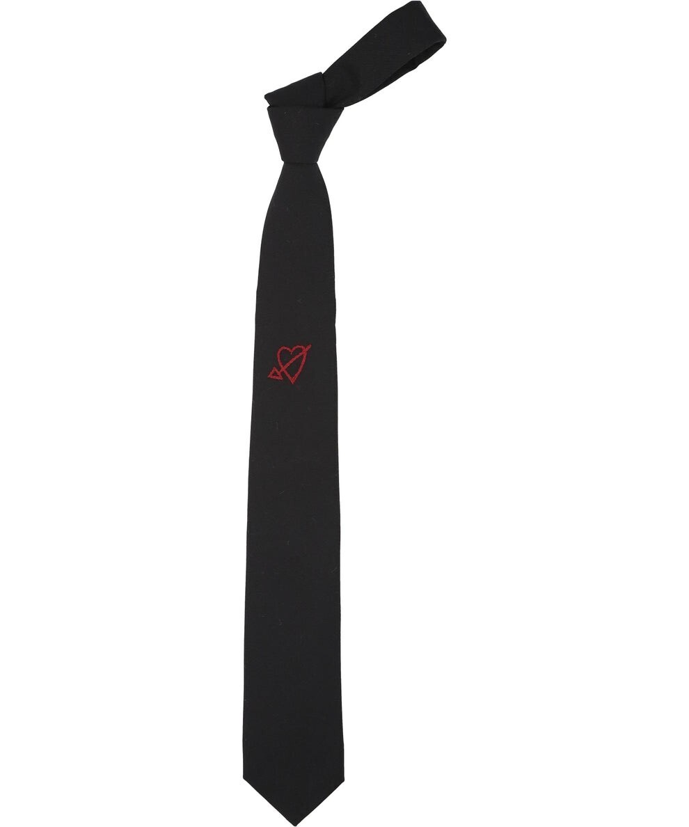 ERNEST W.BAKER HEART EMBROIDERED TIE