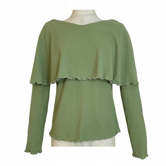 BayBee cape rib tops(green)