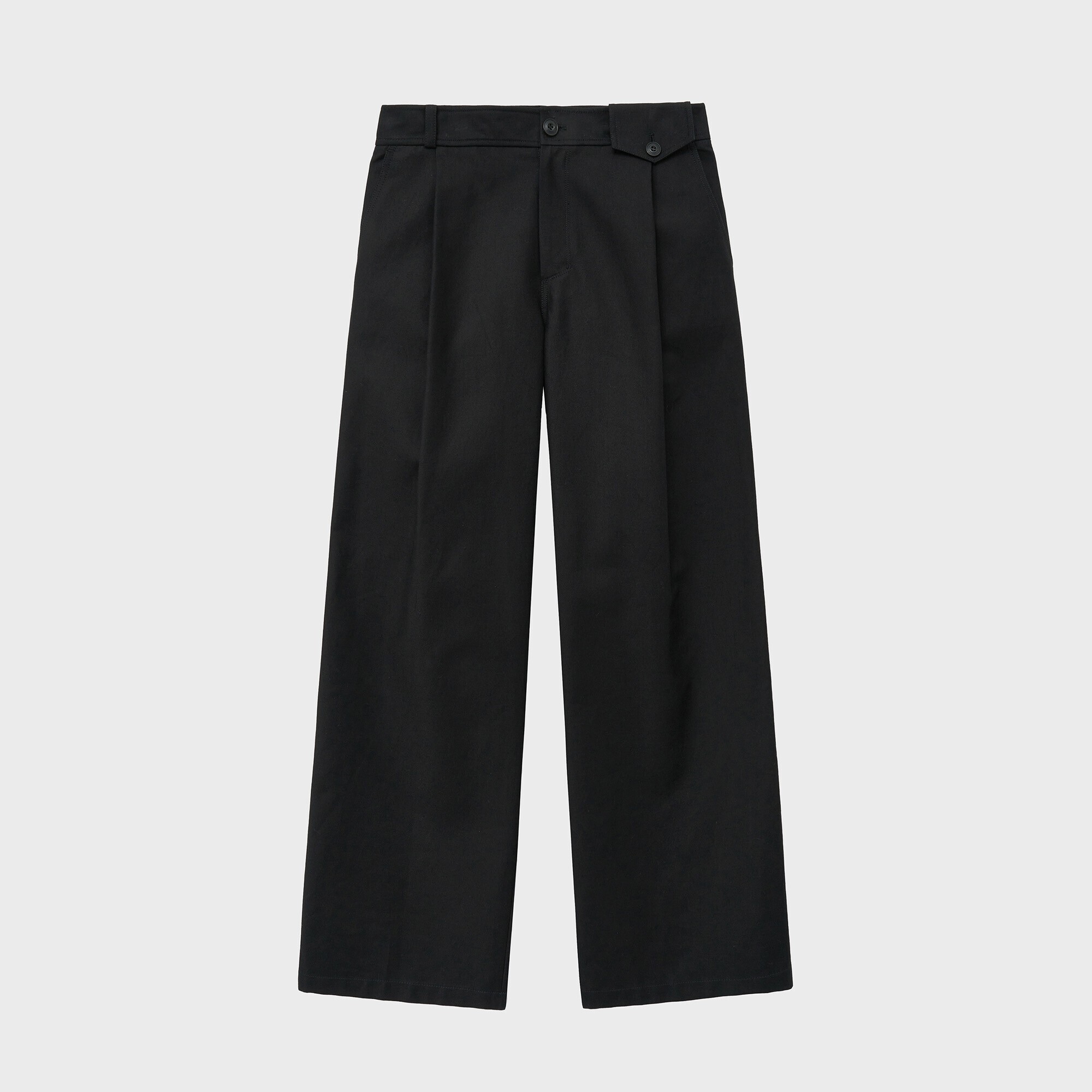 noirer HEAVY CHINO ONE TUCK WIDE PANTS