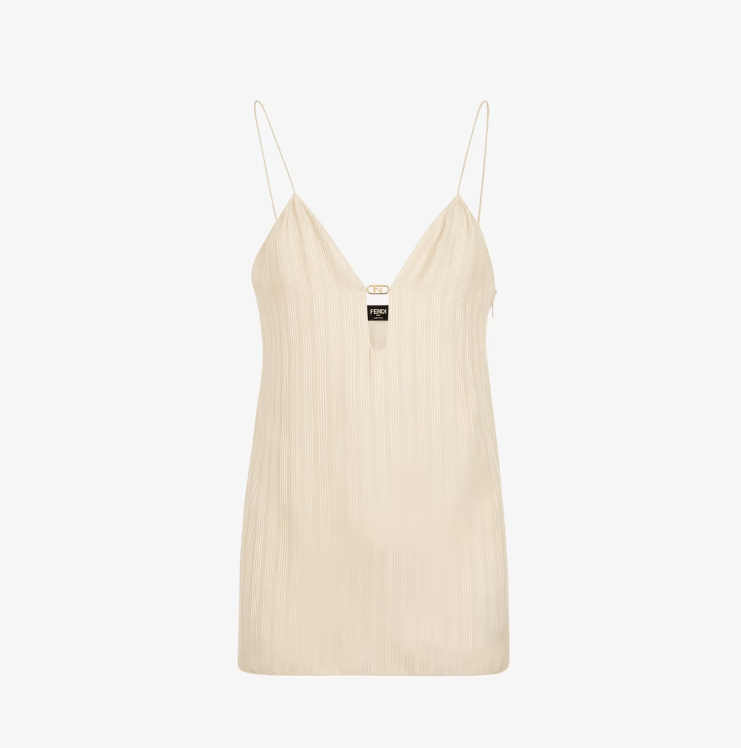 FENDI ベージュシルク トップス