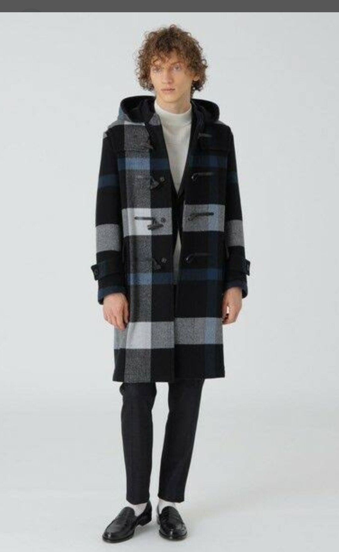 BLACK LABEL CRESTBRIDGE Airy Melton Crestbridge Check Duffle Coat