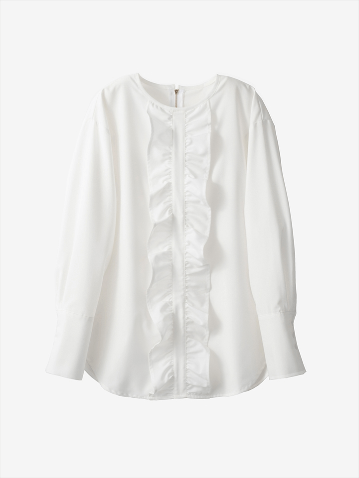 maison de Dolce. センターフリルブラウス【white】