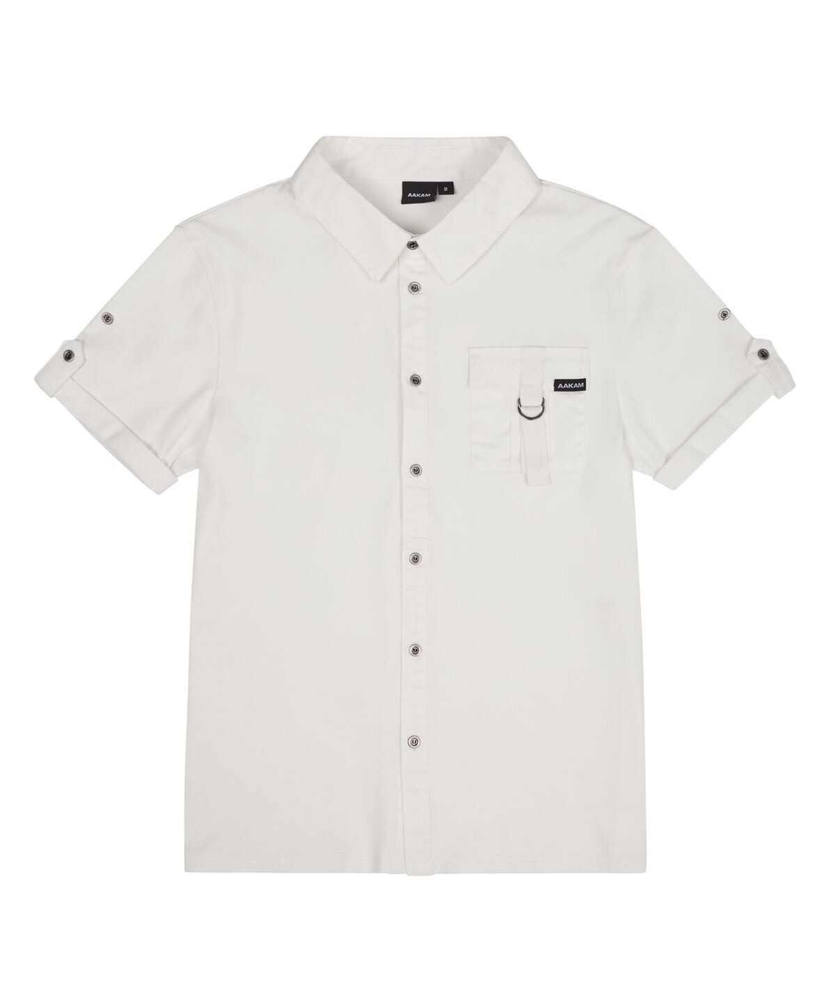 AAKAM Roll-Up Pocket Shirts (White)