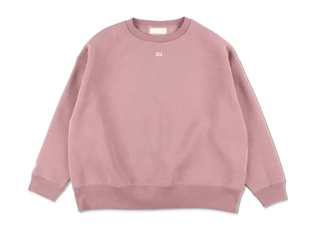 WIND AND SEA BYT (SEA) BOX BRUSHED CREW NECK "Bordeaux"