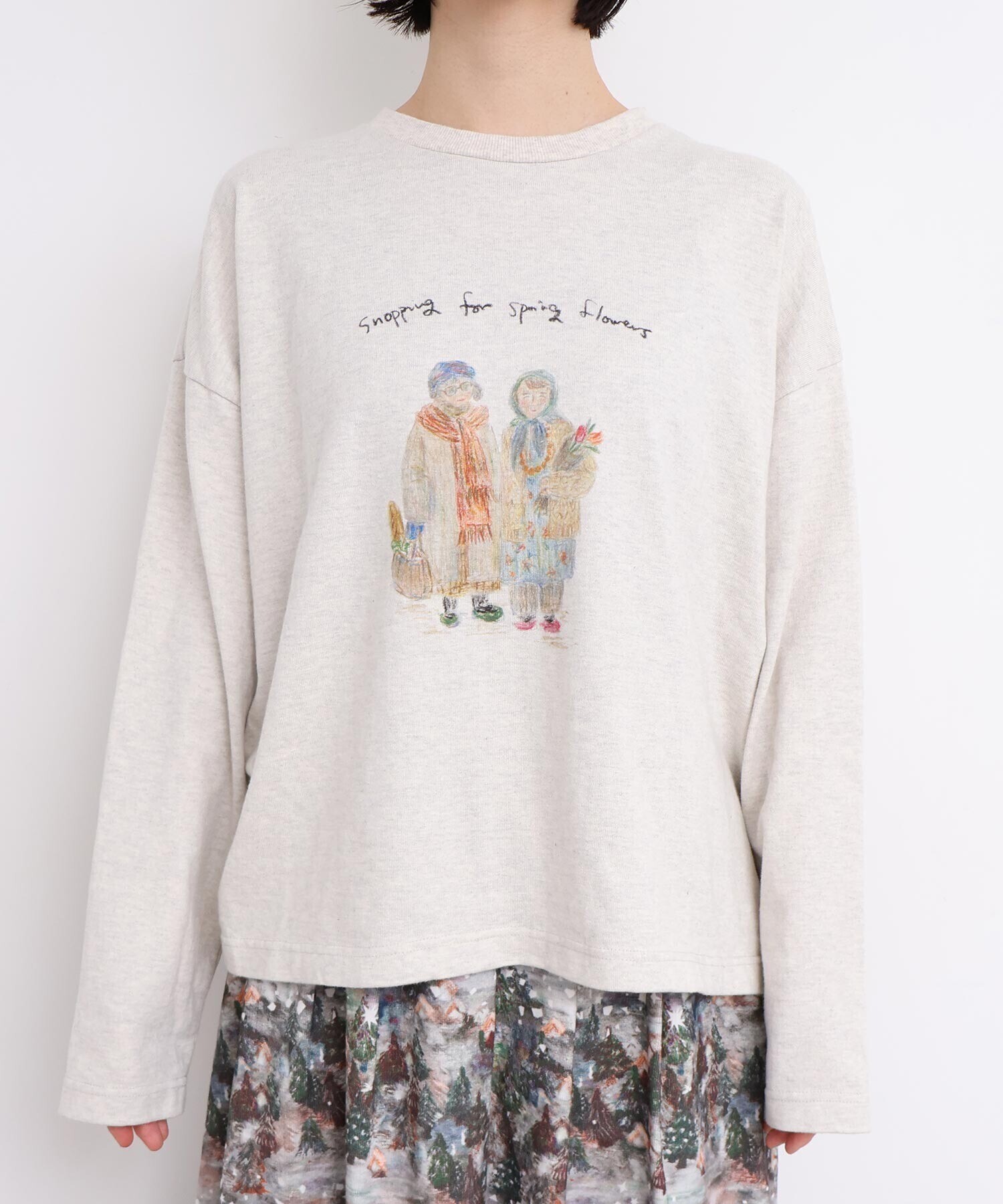 l'atelier du savon 冬の終わりの、お散歩おばあちゃんT