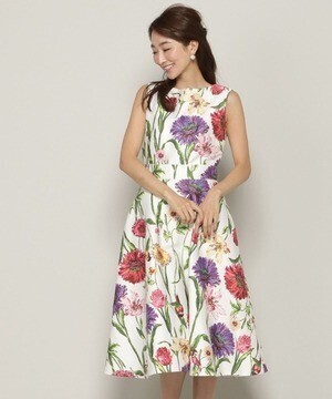 And Couture ビックフラワープリントワンピース