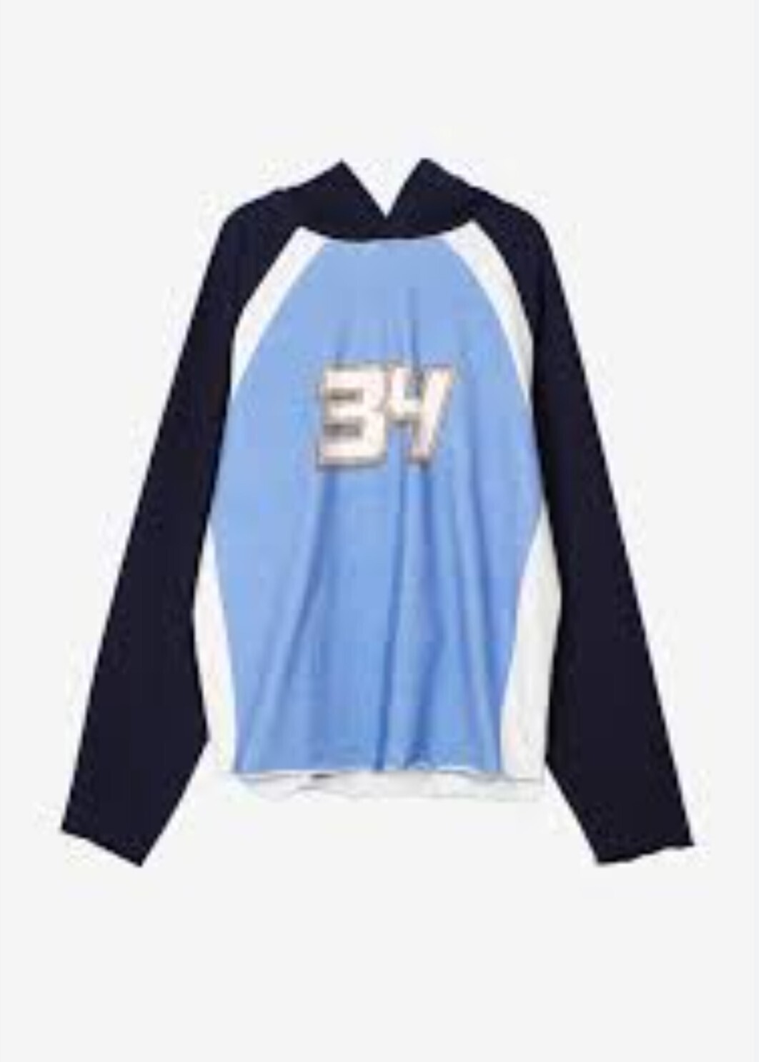 STANDALONE "34" FOOTBALL HOODIE, BLUE