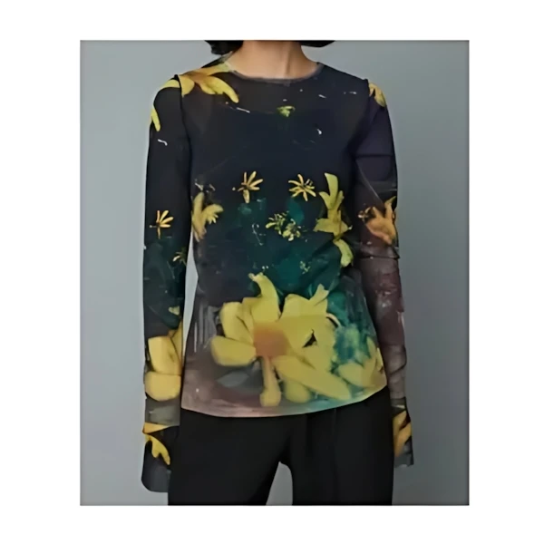 HeRIN.CYE TAKAKO NOEL MESH LONG TEE Multi_1