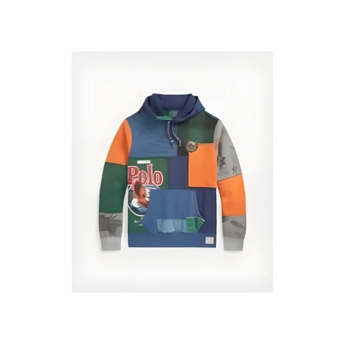 POLO RALPH LAUREN パッチワーク フリース フーディ