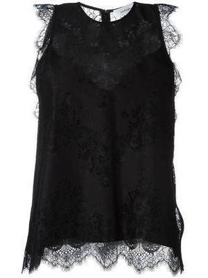 CARVEN フローラルレーストップス