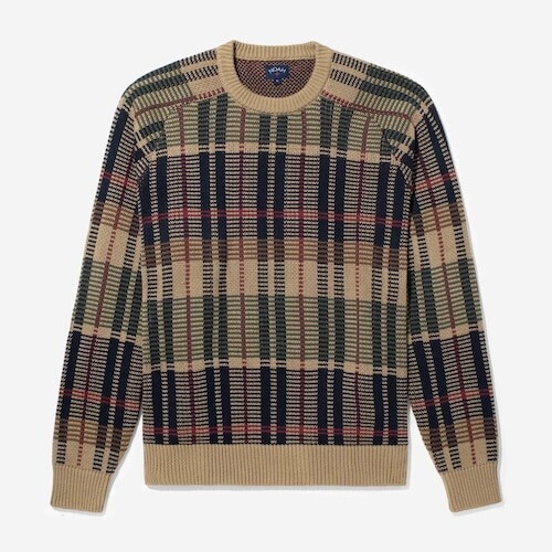 NOAH Plaid Cotton Sweater