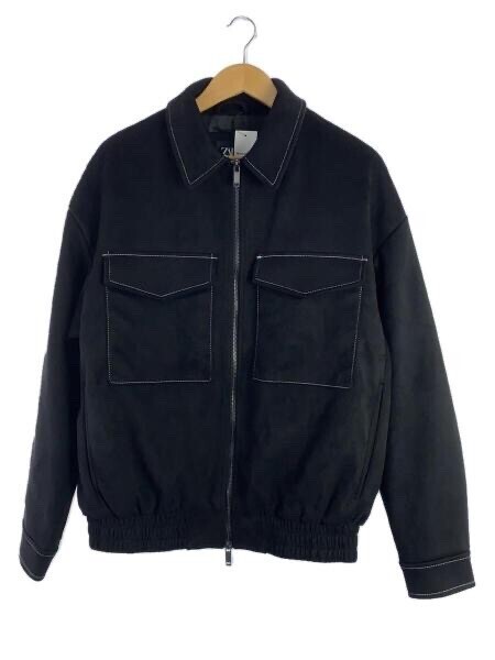 ZARA FAUX SUEDE TOPSTITCHED JACKET