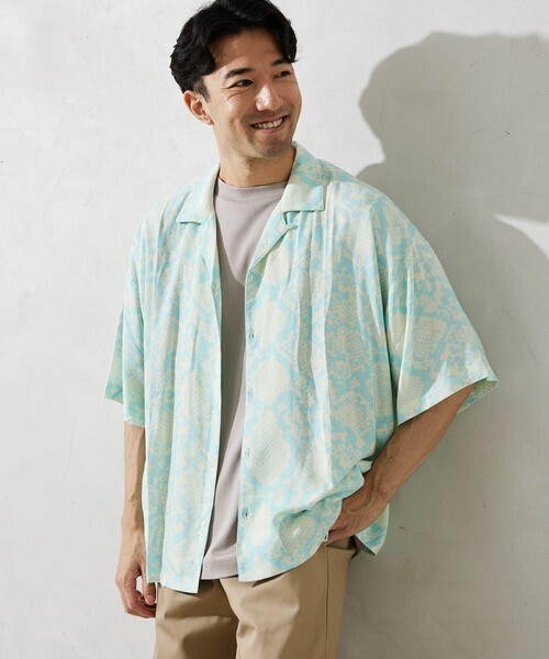 JOURNAL STANDARD relume CALIFORNIA レーヨンパターン オープンカラーシャツ