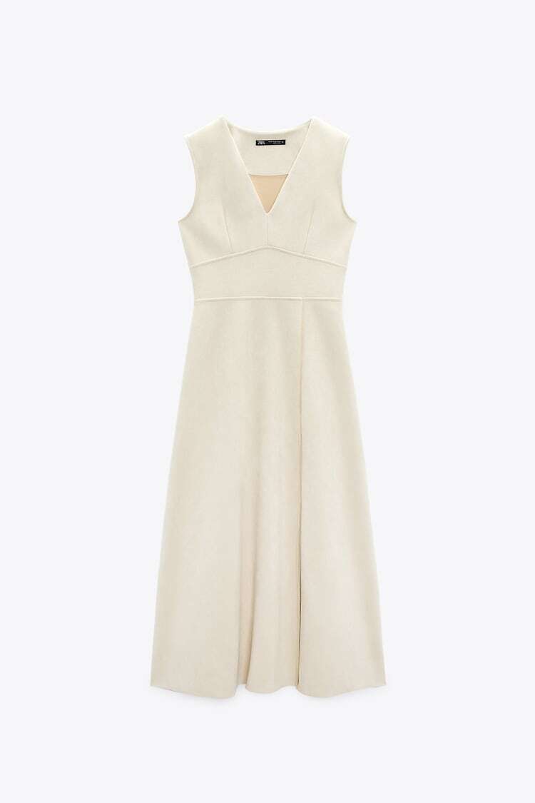 ZARA フェイクスエード ジャンパースカート