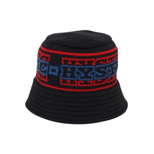 HYSTERIC GLAMOUR STRIPE LOGO ニットバケットハット