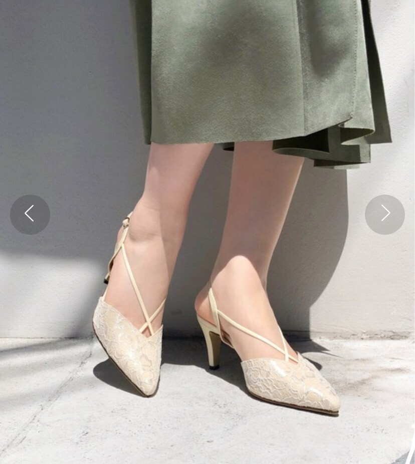 MAMIAN クロス&バックストラップ パンプス (7.0cmヒール)
