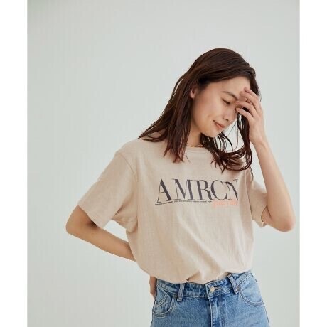 SALON adam et rope' 【Americana for SALON】オリジナルロゴプリントTシャツ